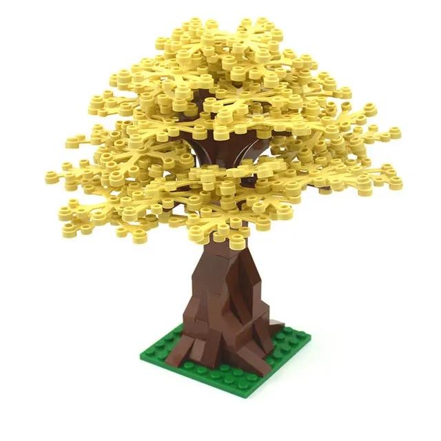 DIY Plant Tree City Bricks Assemble MOC Pine Christmas Tree Model Building Blocks Educational Creative Toys For Children Gifts