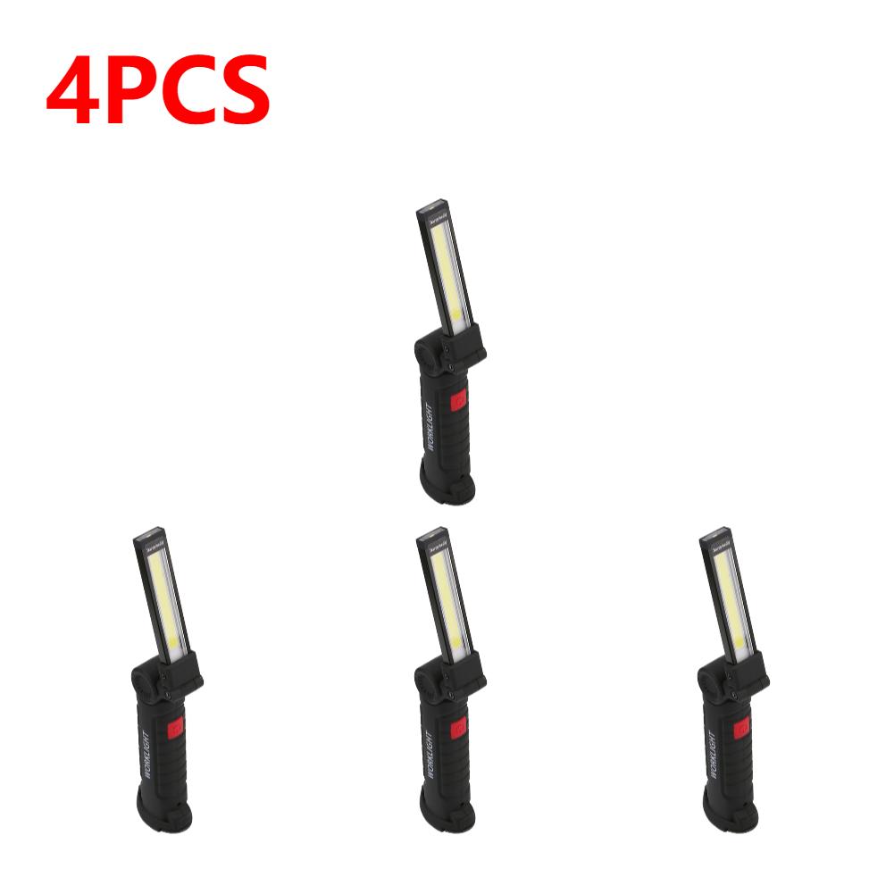 1-5PCS COB LED Folding Flashlight Portable Magnetic Work Light Lantern USB Rechargeable Emergency Repair Camping Torch Lamp
