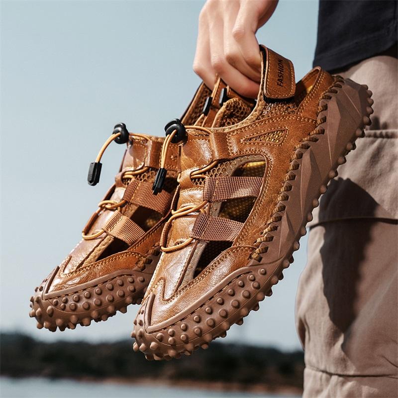 Fashion Quick Dry Wading Aqua Sandals New Trend Fashion Men's Beach Shoes Outdoor Sports Leisure Sandals Comfort Flat Slip-on Loafers