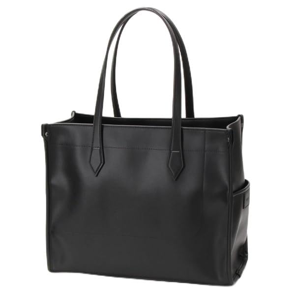 Tote Bag Recycled Leather Binder A4 Tote Bag 4000301 Black [Isaac] (10)
