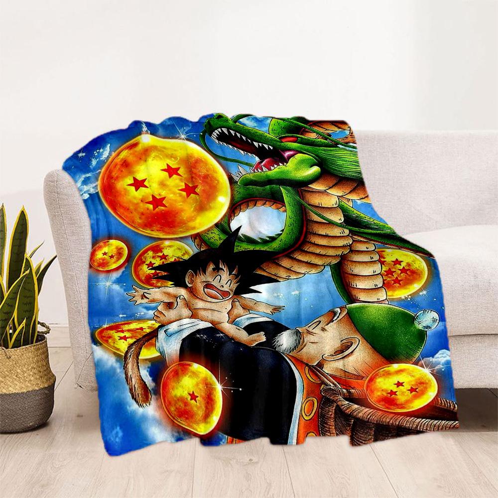 Dragon Ball Characters Blankets Are Suitable for Living Rooms,making Them an Ideal Choice for Outdoor Travel and Gifts.