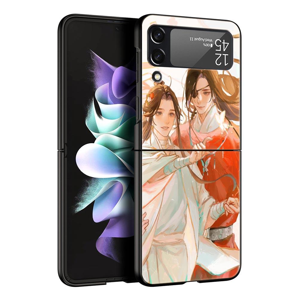 TGCF Heaven Official’s Blessing Luxury Phone Case For Samsung GalaxyZ Flip 4 5 Fold Hard PC Shell For Samsung Z Flip 3 Cover