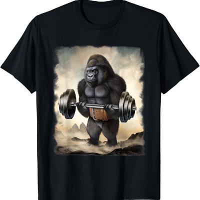 Gorilla Muscle Training Weightlifting T-Shirt