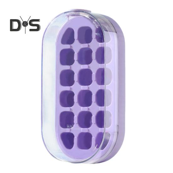 Eiswürfelschale für Wasserflaschen mit Strohhalm, Ein-Klick-Entriegelung, 2-in-1-Eiswürfelform und Wasserkocher, tragbare Wasserflasche, vertikale Eiswürfelschale für den Gefrierschrank