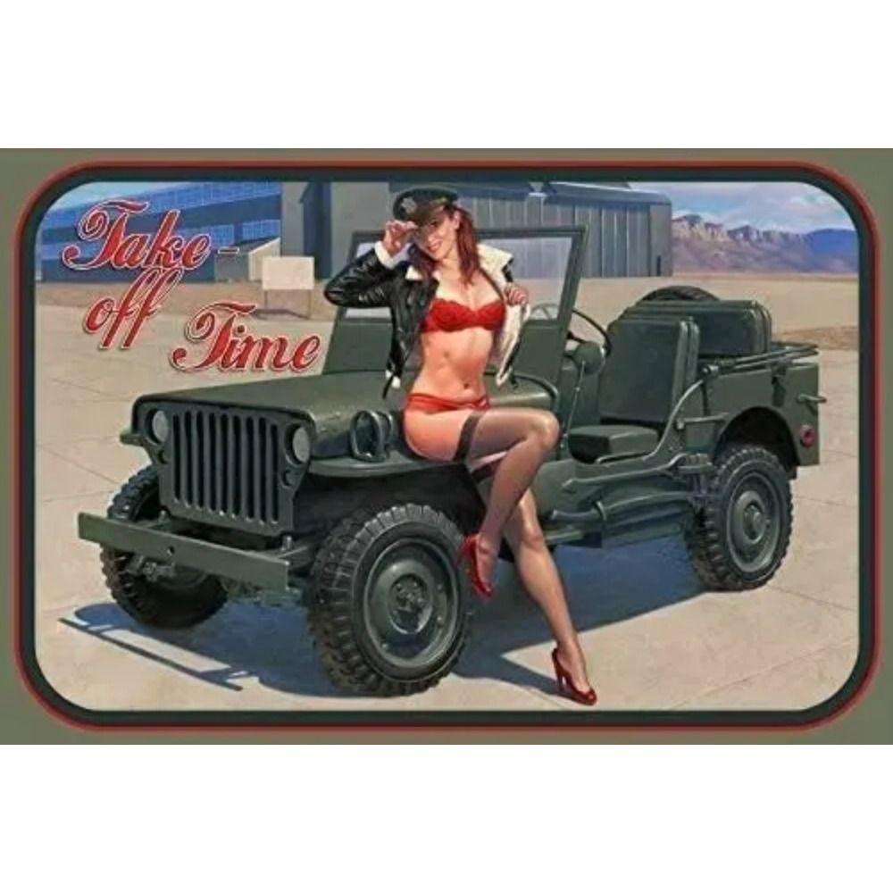 Vintage Girl Metal Sign Poster Retro Wall Art Home Decor Bar Club Man Cave Decoration 20x30cm