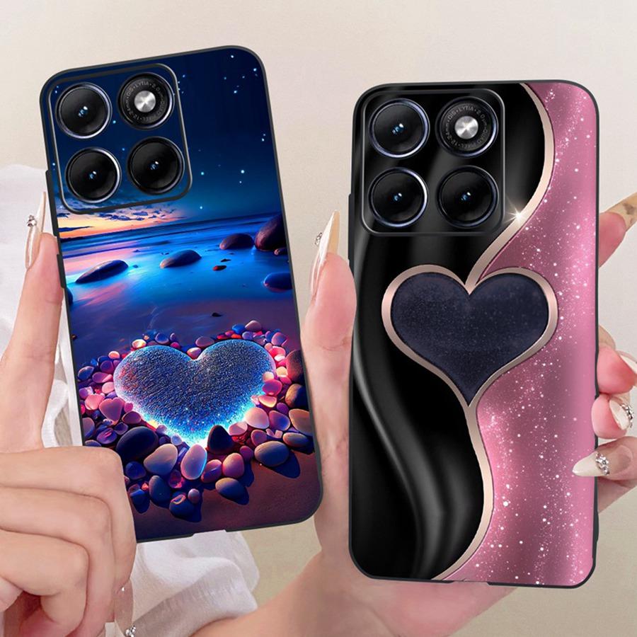 Fashion Painted Shell for Motorola Edge 70 Fusion Case Eedge70 Fusion Soft Silicone Black Cover for Moto edge 70fusion Capa
