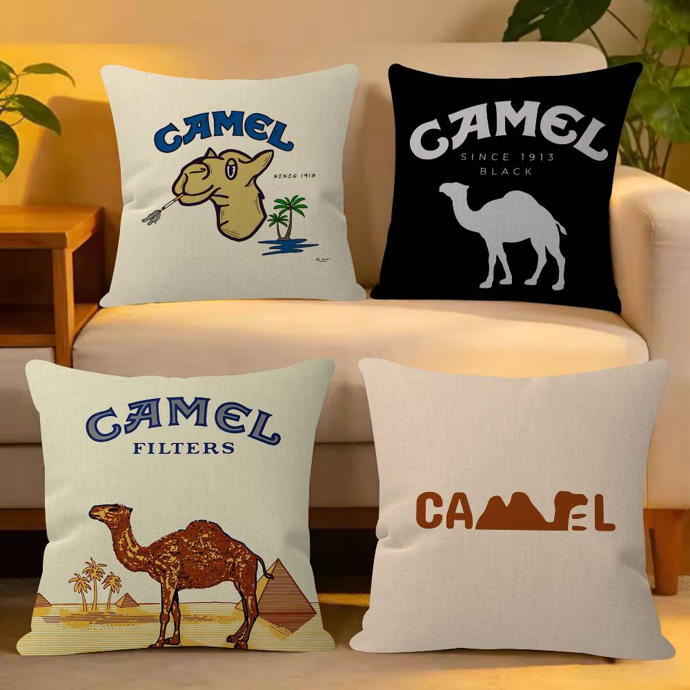 Luxury CCamel Pattern Cushions Pillowcase Polyester Cushion Cover Throw Pillow Pillowcover Home Car Sofa Decor