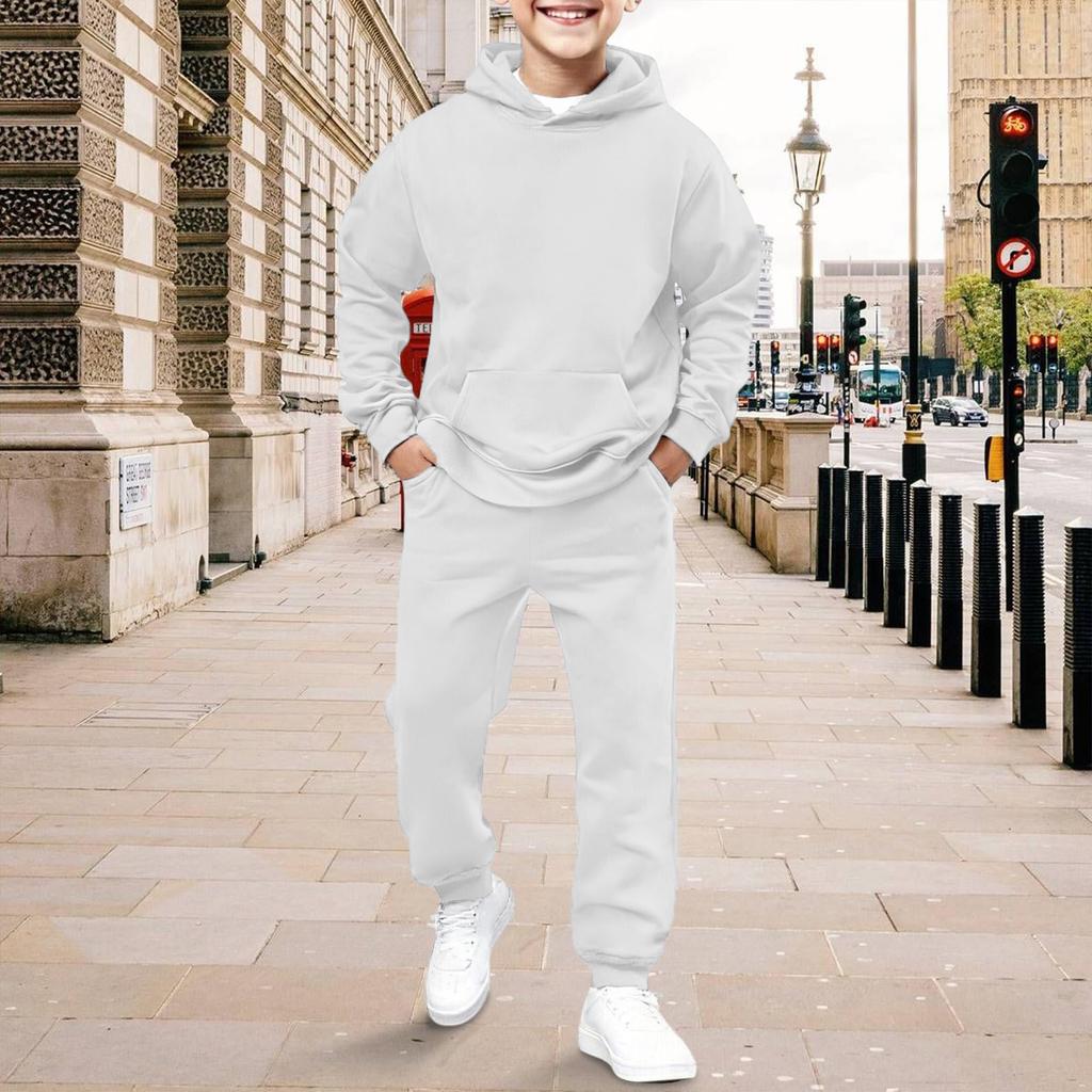 Jungen Bekleidungssets Winter Hoodie Warme Kuschelkleidung Zweiteilige Outfits Für Kinder Trainingsanzug Freizeitanzug Bequem