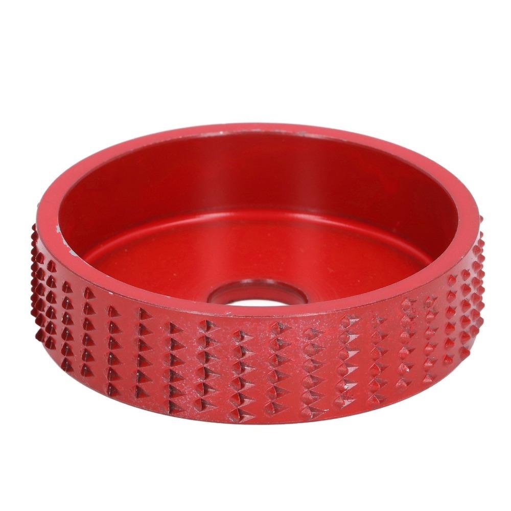 High Carbon Steel Wood Carving Disc 5/8" Arbor Silver Wood Carving Wheel Red Quick Rough Cutting Grinding Wheel Woodworking