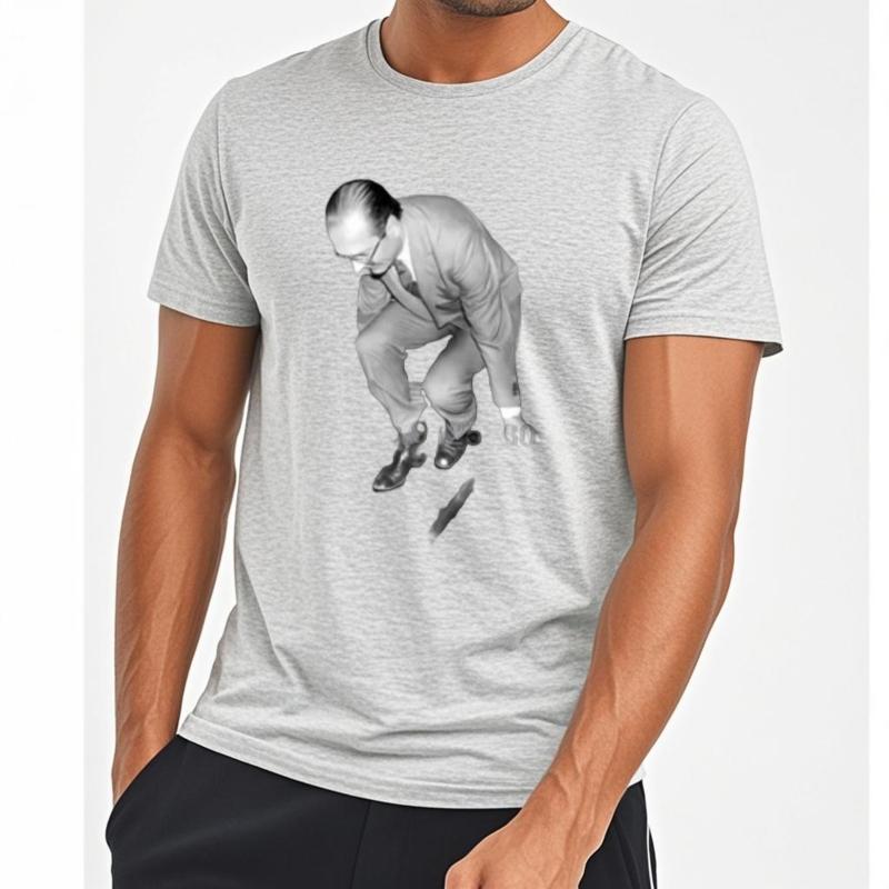 Jacques Chirac Yo Rap Hip Hop Paris Metro T-Shirt Men's Harajuku Retro Tee Cotton Casual Summer Graphic