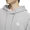 Adidas Medium Gray Heather Size M Men's ESS+ 3-Stripes Sweatshirt, JUP96, (JW6976),