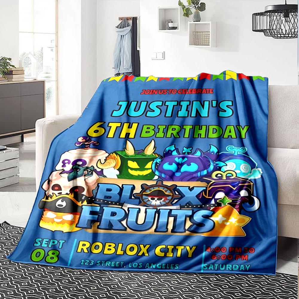 B-Blox Früchte-Themen-Decke, Warme Gemütlichkeit Sofa Couch Bett Decke Heimdekoration