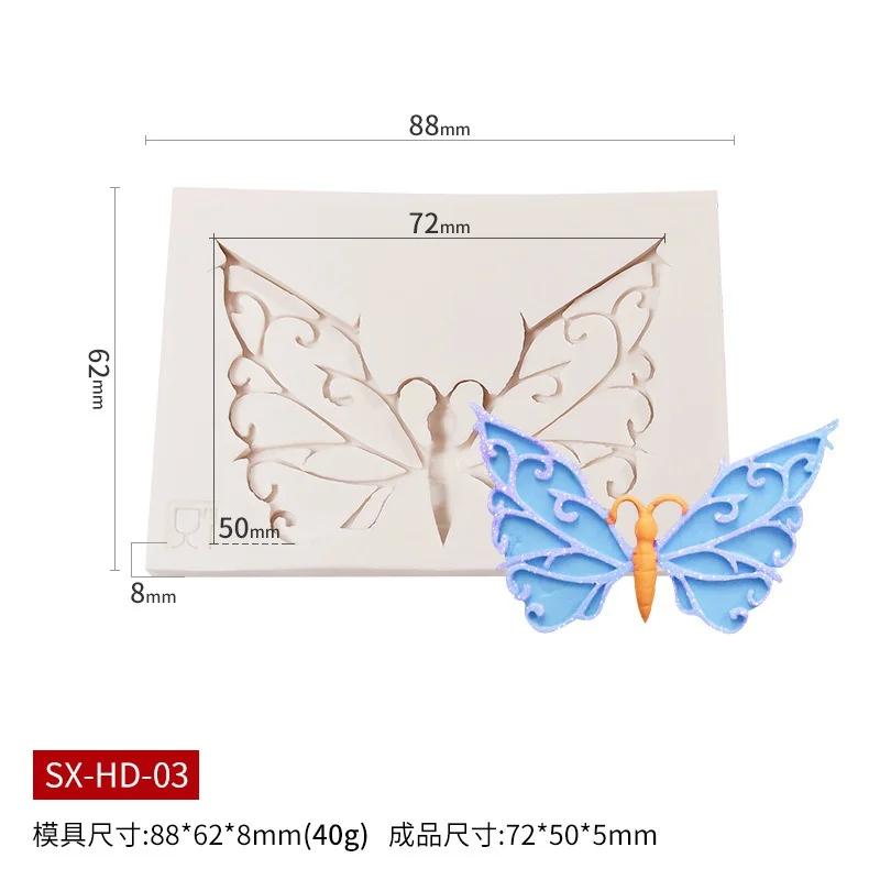 Butterflies Fondant Decoration Mold Cake Chocolate Decoration Mold Diy Baking  Silicone Molds for Baking
