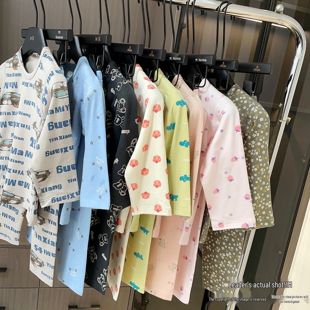 Children's All-Cotton Autumn Long Johns Set for Boys and Girls