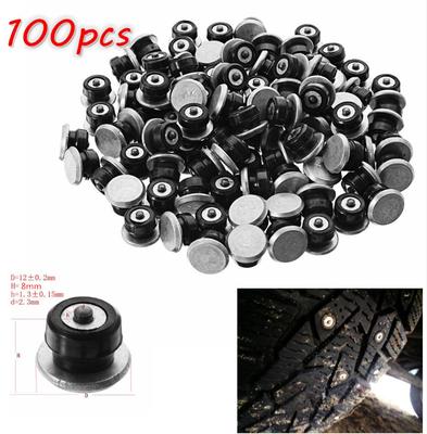 Neumáticos de Coche Tachuelas Puntas Rueda 12x8mm Cadenas de Nieve Para Coche Vehículo Camión Neumáticos de Motocicleta Invierno Universal 100pcs/set Aluminio