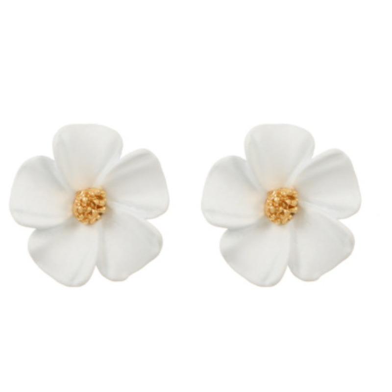 Boucles d'oreilles puces fleur vintage coréennes petites fraîches pétale de marguerite tempérament fille doux bijoux de mode accessoires