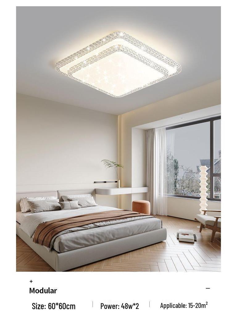 Ultra-bright Modern LED Crystal Ceiling Light for Bedroom and Living Room
