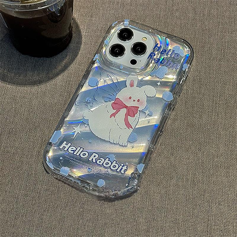 Mobile Phone Cases for iPhone 11 13 XR 15 Pro Max 12 14 Pro Max Case iPhone 16 7 Plus 8 Plus XS Max 6 15 Plus Laser Wave Pattern Anti-drop Waterproof