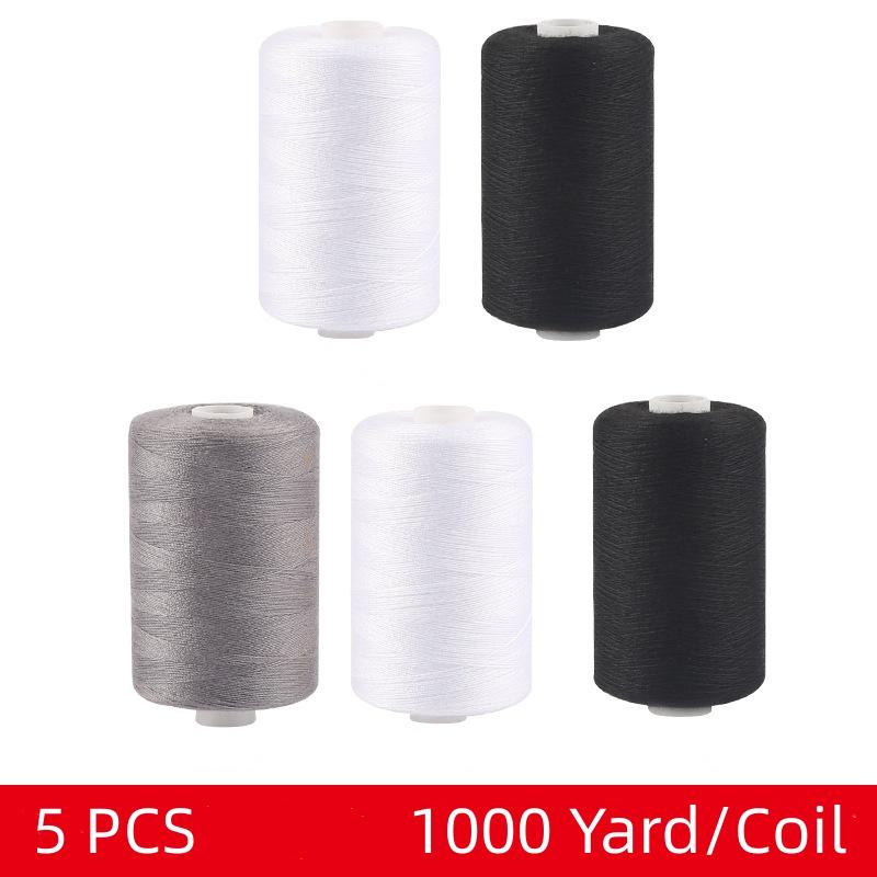 

42/24 котушки/набір, 402 високоякісні різнокольорові поліестерові нитки 1000 ярдів/котушка, саморобна стьобана машина, рукоділля та побутова швейна машина