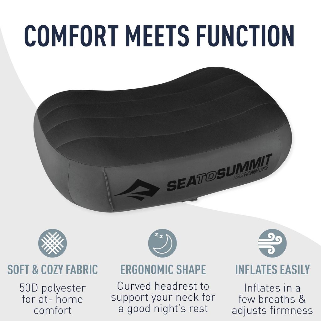 Sea to Summit Aeros Premium Inflatable Travel Deluxe x Magenta Pillow, (22 14),