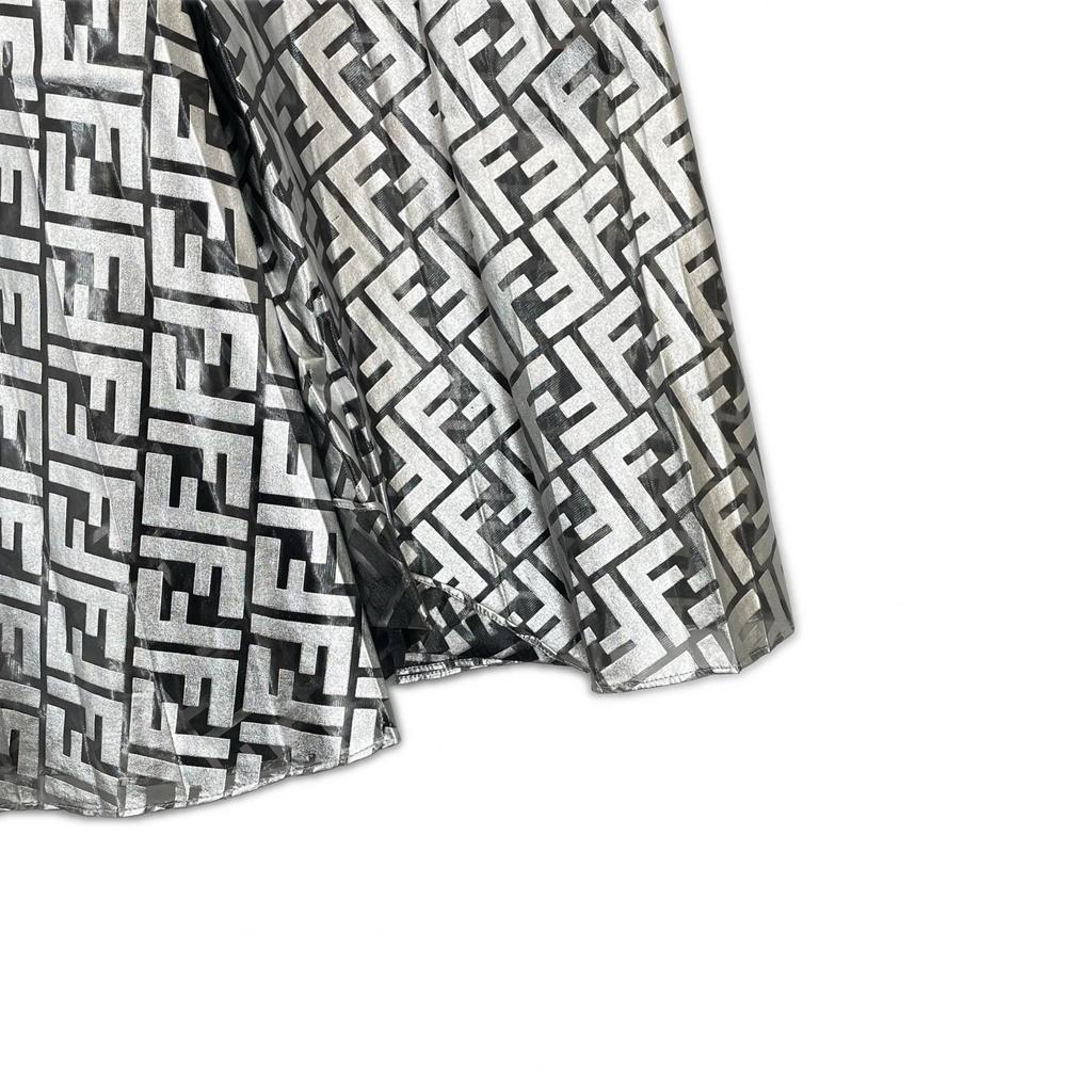 Fendi Nicki Minaj Long Skirt Silver Women 38 Used