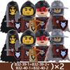 Medieval Castle Soldier Figures Building Blocks Knight Orc Warrior Dragon Wolf Animals Battle Flags Accessories Bricks Toys Boys