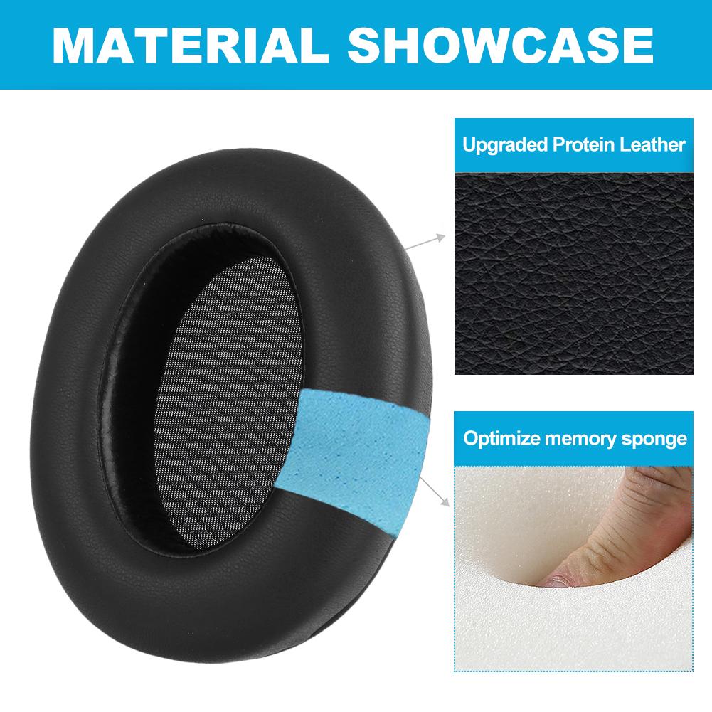 1 pár náhradních kožených náušníků Kryt polštářku Pro sluchátka Sony WH-XB910N XB910N Náušníky Paměťová pěna Náušník Náhradní díly
