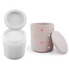 Round Candle Jar Silicone Mold DIY Embossed Love Flowerpot Gypsum Molds Concrete Resin Storage Box Craft Making Home Decor