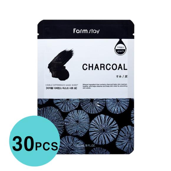 FARM STAY Visible Difference Mask Sheet Char-Coal 23ml (3 Options)