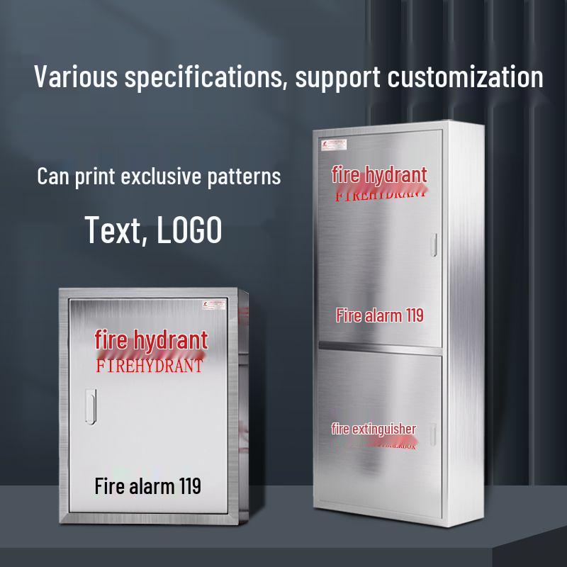 201 Stainless Steel Fire Hydrant Box - Indoor/Outdoor Thickened Fire Equipment Storage Box