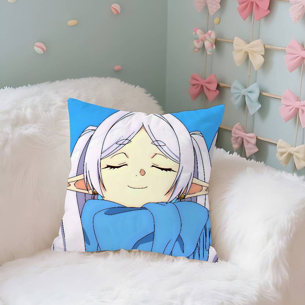 Anime F-Frieren Cute Case Plush Fabric Soft Pillowcase Double Sided Print Cushion Cover Household Gifts