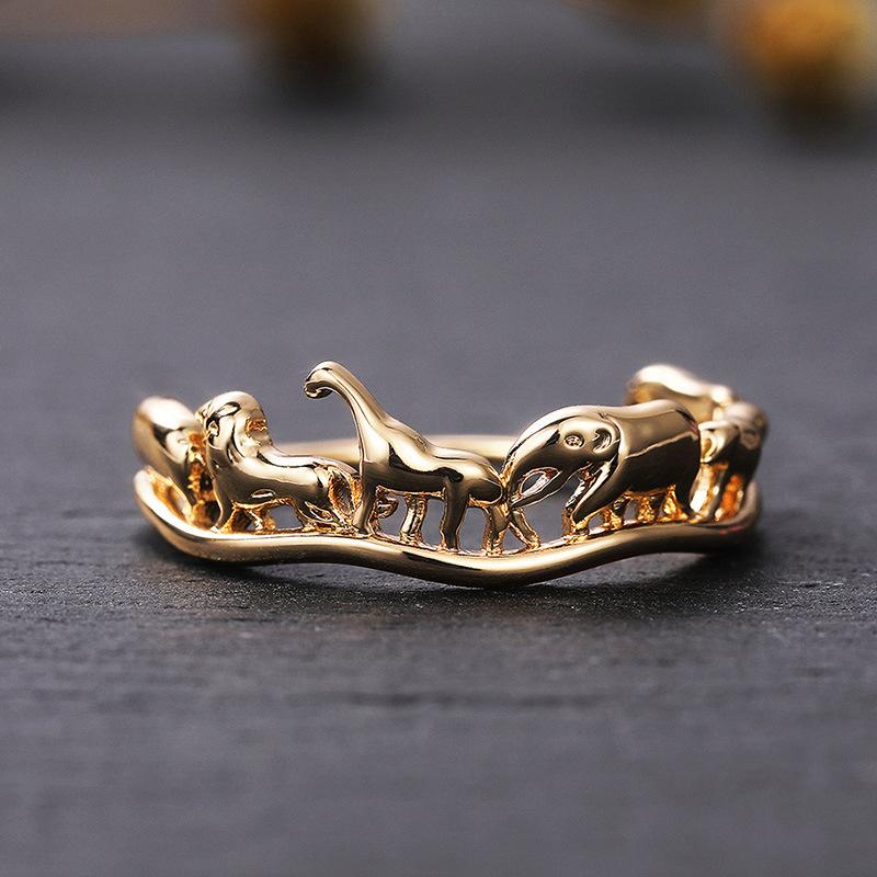 1Pc Creative Animal Circus Ring, Simple Temperament, Light Luxury Ring