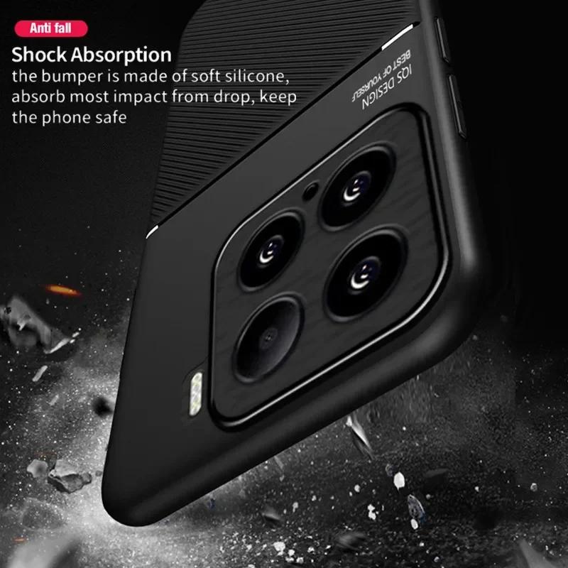 Rugged Non-Slip Case For Xiaomi Mi 15T Pro 5G Protective Cover Magnetic Suction Holder Coque Fundas Capa For Mi 15T 5G