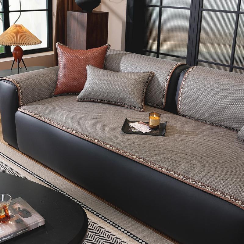 High-End Rattan Mat Sofa Cushion Summer Non-Slip Mat Cushion Summer Cool Ice Rattan Mat Sofa Cushion Cover