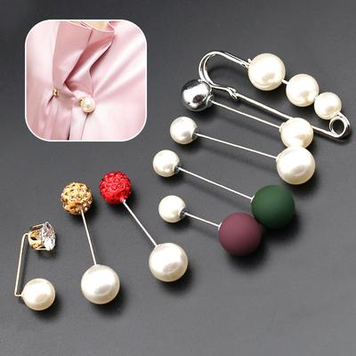 Clothes Anti-Light Buckle Women'S Shirt Cardigan Decorative Button Shirt Sweater Brooch Buckle Pearl Concealed Buckle Pin Nail Buckle