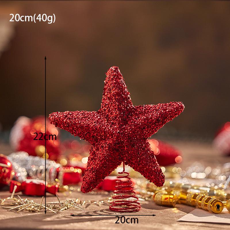 Luminous Christmas Ornaments: Star Tree Topper & Ball Set for Festive Decoration