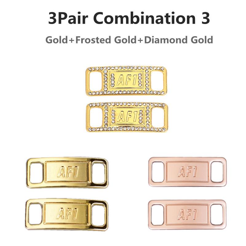 Kombination AF1 Diamant Schuhanhänger Mode Schnürsenkel Schnalle Qualität Metall Schnürsenkel Dekorationen Chapa Air Force 1 Schuhe Zubehör