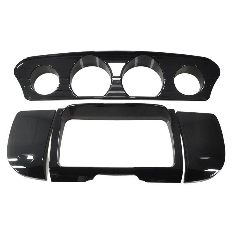 Reliable-For Electra Glide Street Glide FLHX 14-23 Motorcycle Stereo Gauge Panel Kit Gloss Black Accent Trim Cover Panel