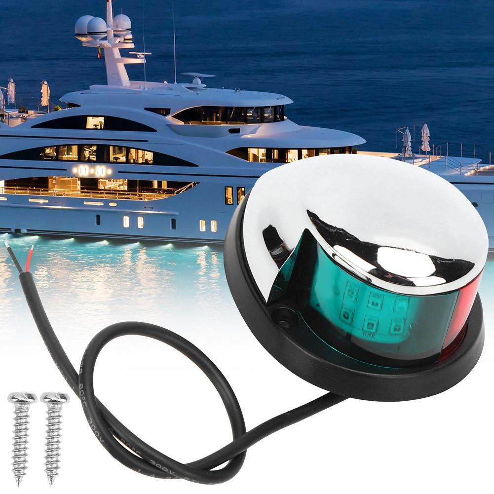 Portable Durable Yacht Navigation Light Red Green Signal Lamp 12V Shipping LED Light