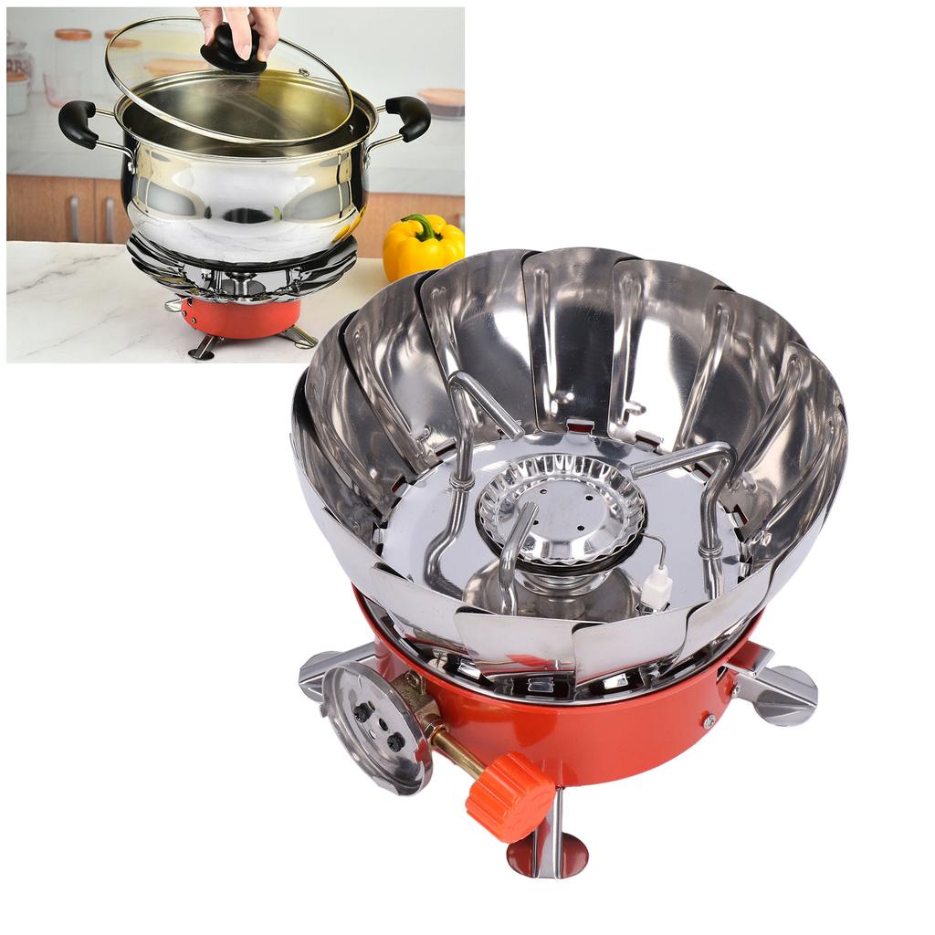 Camp Stove Collapsible Bracket Design Fine Workmanship Simple Operation Portable Gas Stove