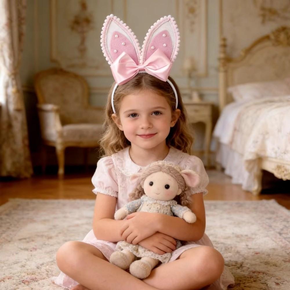 Plush Easter Headpiece Non-slip Bunny Head Wear Creative Rabbit Ear Hair Hoop  Costume Party