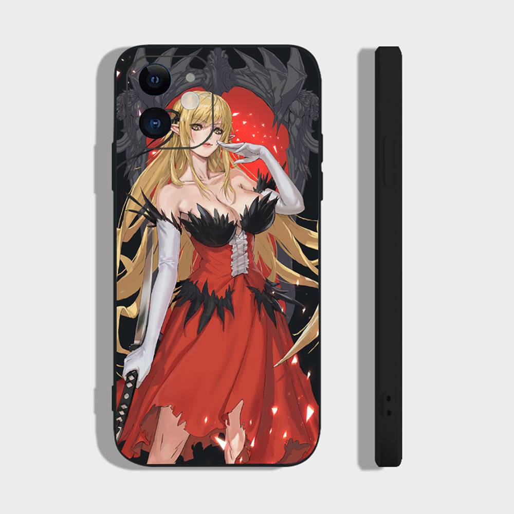

Kizumonogatari Anime Kiss Shot Phone Case For IPhone 17 Air 16 15 14 13 Pro Max 11 12 Black Silicone Cover IPHONE 14PRO