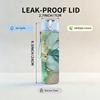 1PC Mint Green Gold Geode Marble Pattern 750ml Color Plastic Sports Water Bottle Leakproof Flip Straw Lid Suitable for Sports Office Home Use