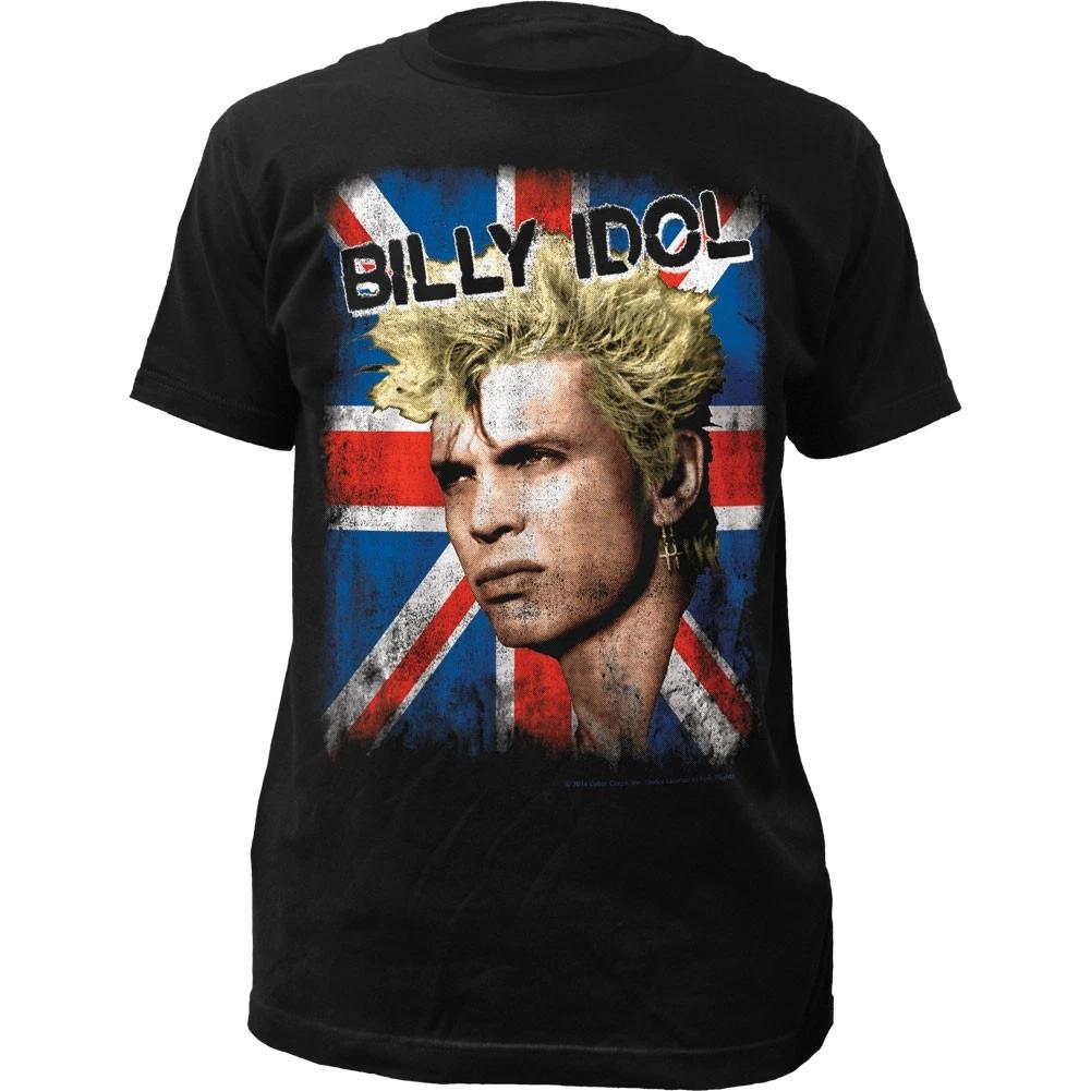 

Billy Idol Union Jack Mens T Shirt Music Classic Rock N Roll Band Tee New Black 3XL