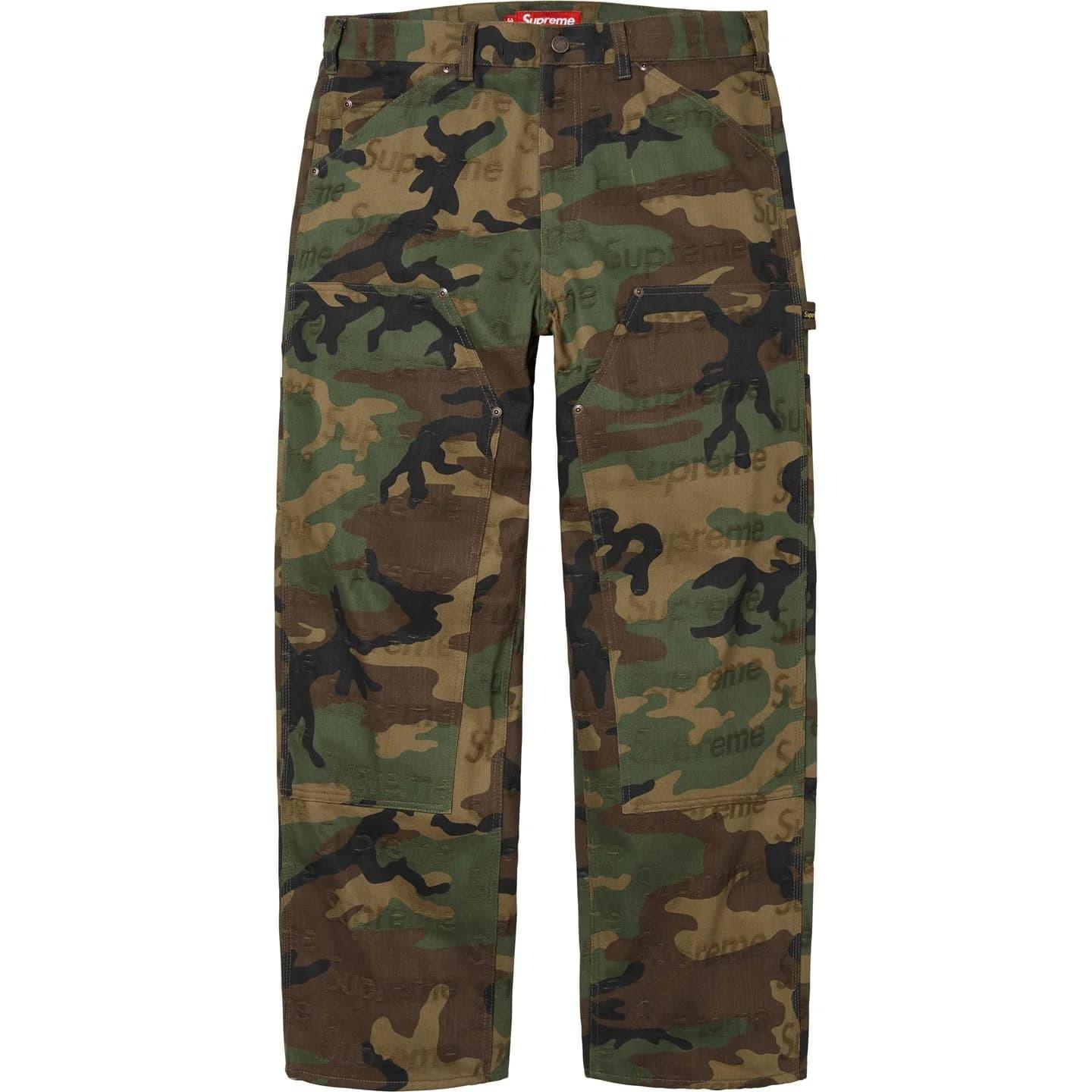Supreme Jacquard Logos Double Knee Denim