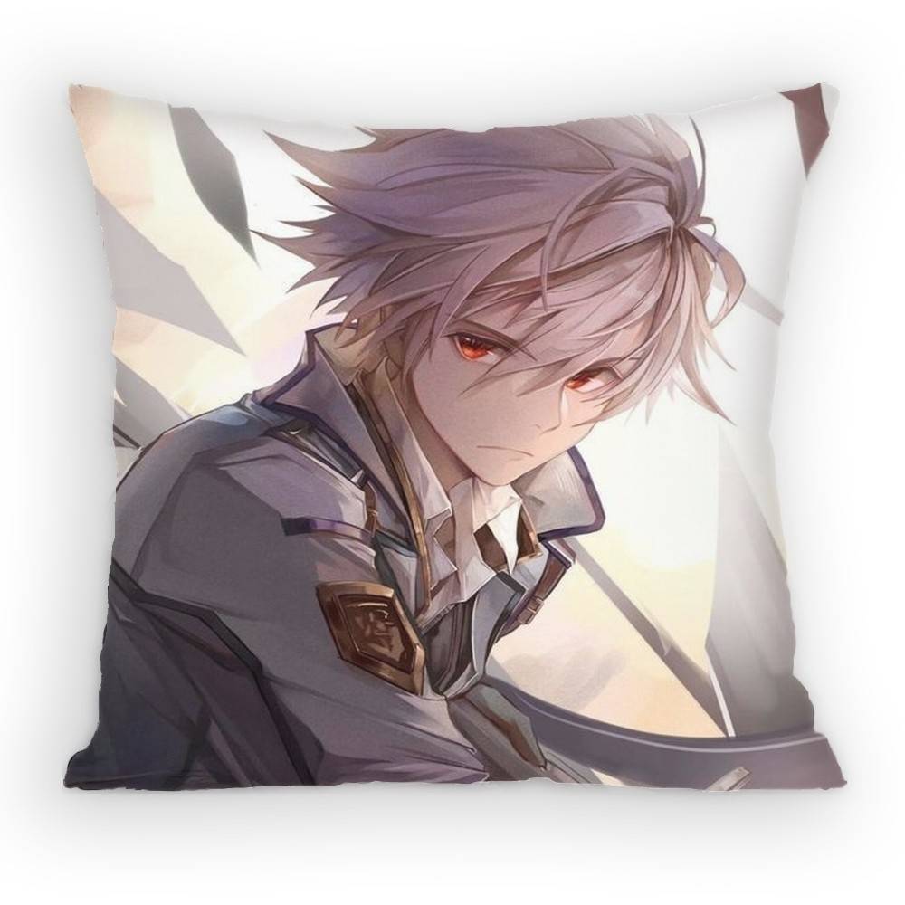 Eiyuu Densetsu Rean Schwarzer Pillow Case Anti-Dustmite Pillowcase Invisible Zipper Silky Short Plush Sofa Cushion Cover