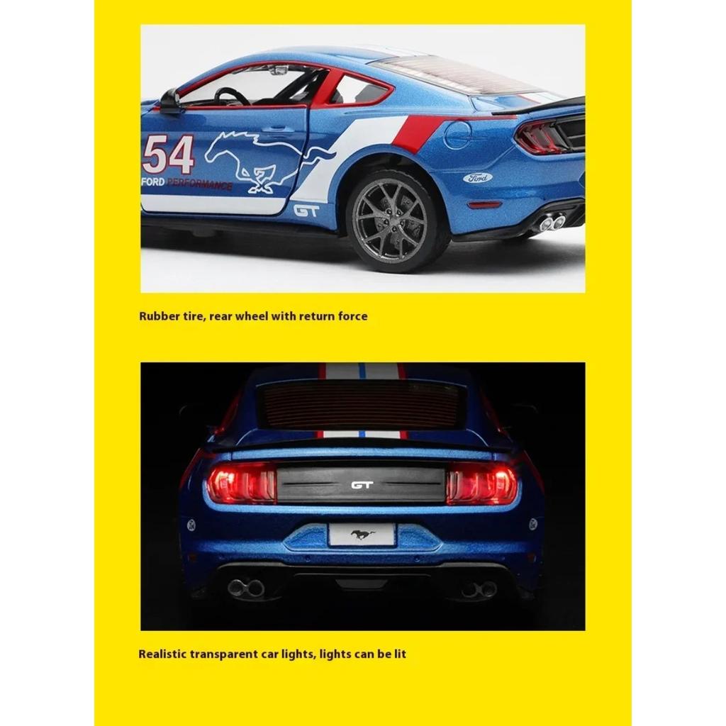 1/34 Ford Mustang GT 2018 Muscle Sports Car Series Die Casting Metal Model Car Collection Ornament Gift Air Force 1