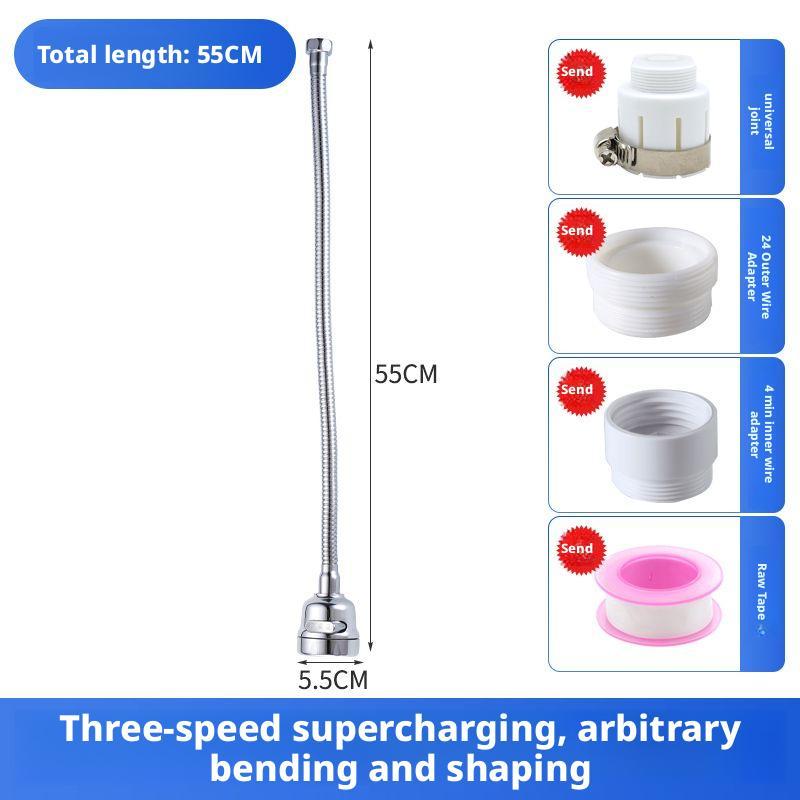 Supercharged Household Filtration Universal Faucet Nozzle Artifact Lengthening Extender Shower Water Saver Anti-splashing Water