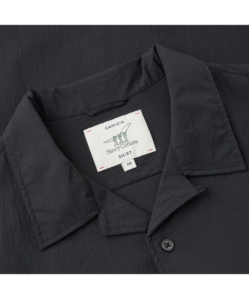 Henlikoteun [Online Exclusive] Short Sleeve Open Collar Shirt Aysam26731Bkx