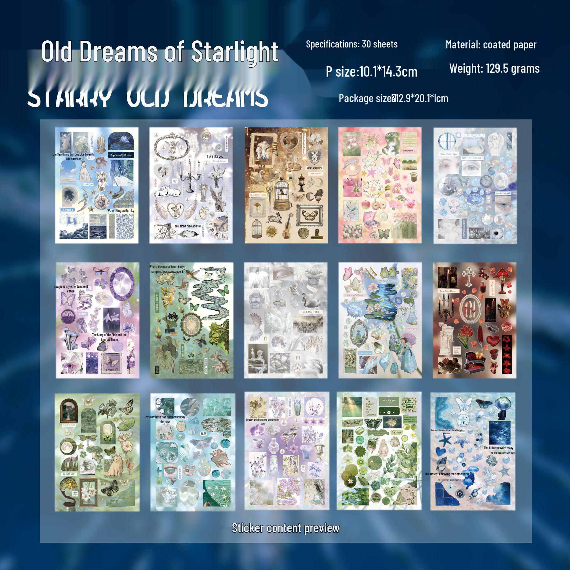 

Книга наклеек в стиле Yu Xian Dream Core: Универсальные материалы для DIY-журнала, декора телефона и коллажа.